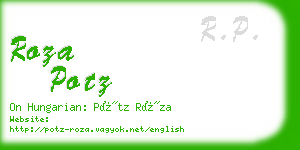 roza potz business card